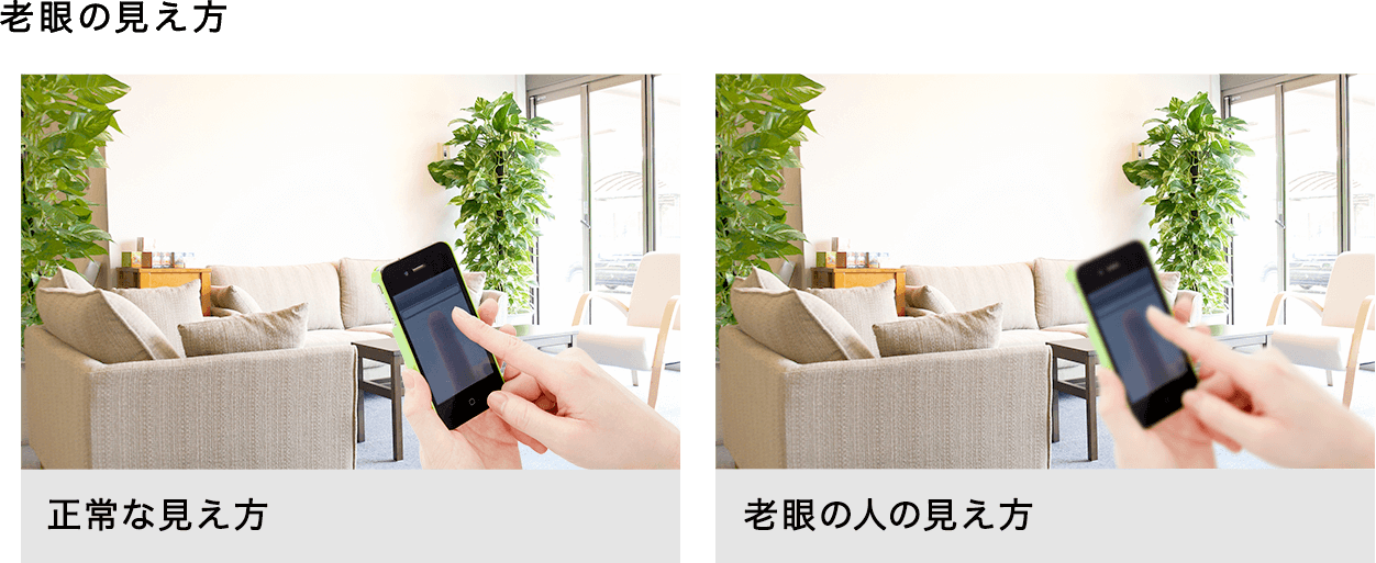老眼の見え方