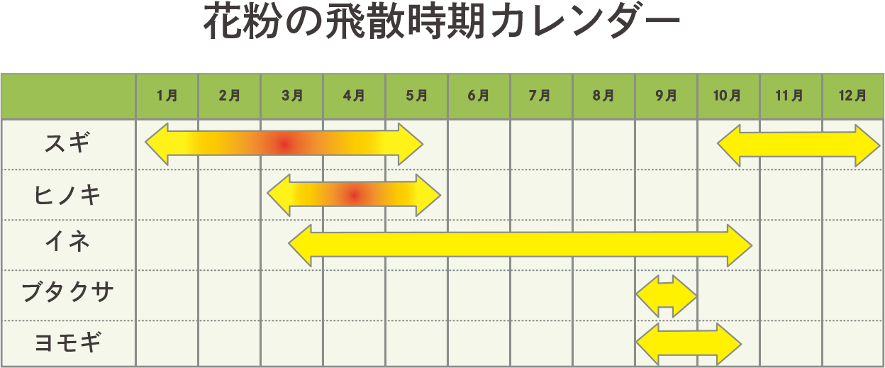 花粉症カレンダー